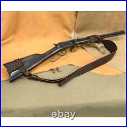 Combo of Leather Rifle No Drill Harnessed Buttstock, Sling Ring, Shoulder Belt