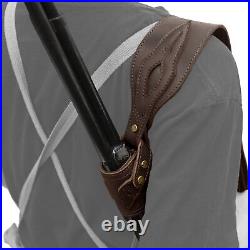 Combo of Leather Rifle No Drill Harnessed Buttstock, Sling Ring, Shoulder Belt