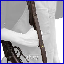 Combo of Leather Suede Rifle Buttstock, Gun Sling Strap for. 308.22LR 12GA. 357