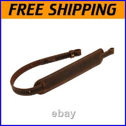 Comfortable Suede Lined Buffalo Leather Rifle Sling 32 to 42 Adjustable