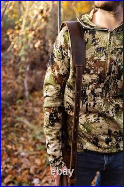 Comfortable Suede Lined Buffalo Leather Rifle Sling 32 to 42 Adjustable