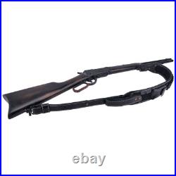 Cow Leather Ammo Cartridge Shell Holder Rifle Sling Strap Crazy Horse Black