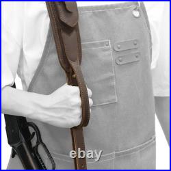 Cowhide Leather Gun Shell Holder Buttstock & Rifle Sling for. 308.45-70.357.2