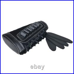 Cowhide Leather Gun Shell Holder Buttstock with Matched Rifle Sling for. 308