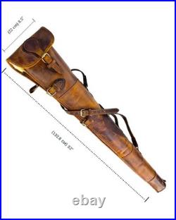 Cowhide Leather Holster Rifle Bag 50-54 Inch Scabbard Rifle Sling Handmade Sh