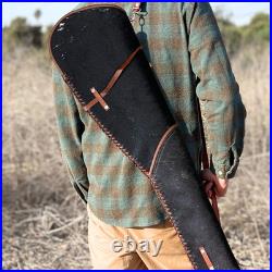 Cowhide Leather Rifle Scabbard / Shotgun Sleeve Dark Solid