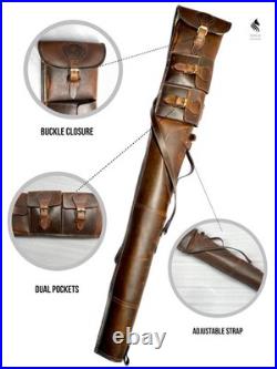 Cowhide Leather Rifle Sling Gun Cases for Rifles Slip Bag Shotgun Case Should