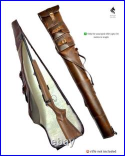 Cowhide Leather Rifle Sling Gun Cases for Rifles Slip Bag Shotgun Case Should