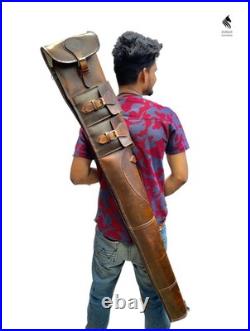 Cowhide Leather Rifle Sling Gun Cases for Rifles Slip Bag Shotgun Case Should
