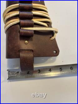 Custom Leather Ammo Carrier for 22/250 Dark Brown Read & See Px For Description