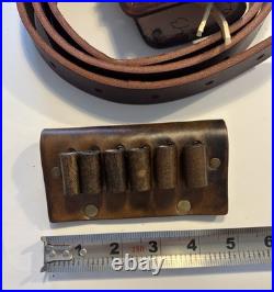 Custom Leather Ammo Carrier for 22/250 Dark Brown Read & See Px For Description