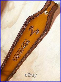 Custom Leather Rifle Sling Personalized