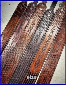 Custom Leather Rifle Sling With Swivels Custom Gun Slings Rifle Straps