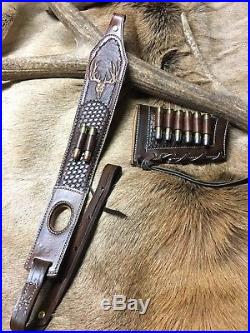 Custom leather Stock Wrap And Sling Combo Made in the USA Marlin 1895 45-70