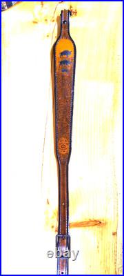 Custom leather padded rifle sling, hand stitched, made in the USA