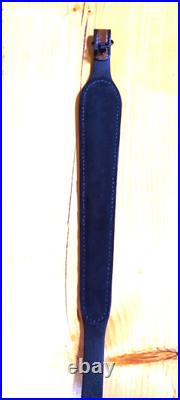 Custom leather padded rifle sling, hand stitched, made in the USA