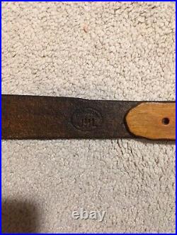 Custom leather rifle sling California Marked JHL hand made in the USA