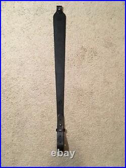 Custom leather rifle sling El Diablomarked JHL hand made in the USA