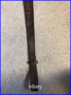 Custom leather rifle sling Whitetailmarked JHL hand made in the USA
