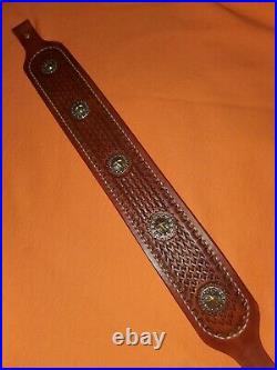 Custom leather rifle sling strap