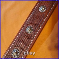 Custom leather rifle sling strap