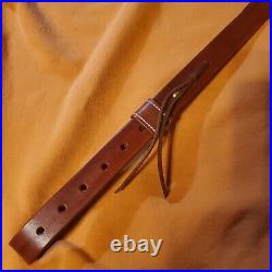 Custom leather rifle sling strap