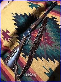 Custom leather sling and wrap combo for Marlin 1894