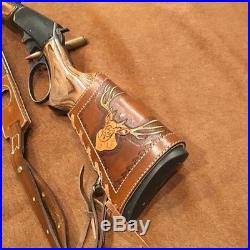 Custom leather stock wrap And Sling for a Marlin model 336 30-30