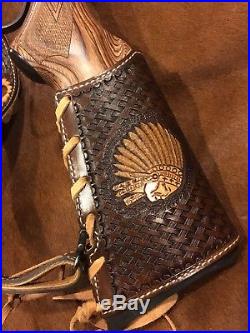 Custom leather stock wrap And Sling for a Marlin model 336 30-30 hand tooled