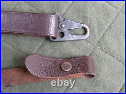 DANISH DENMARK GEV M/75 H&K 91/93 LEATHER RIFLE SLING with METAL CLASP