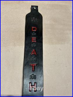 DEATH # 1 Custom Leather Rifle Sling Hand Tooled and Handmade in the USA