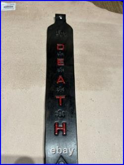 DEATH # 1 Custom Leather Rifle Sling Hand Tooled and Handmade in the USA