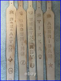 DEATH # 1 Custom Leather Rifle Sling Hand Tooled and Handmade in the USA