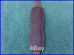 Deer Scene Padded Shoulder Leather Sling with Swivels Free S&H USA