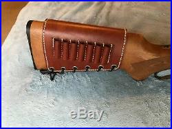 Diamond D leather rifle butt stock cover