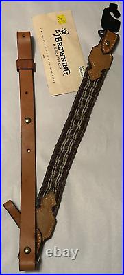 Discontinued Browning Hand Braided Horsehair & Leather Rifle Sling NEW