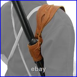 Drill-free Leather Vintage Set Rifle Buttstock, Shoulder Belt, Sling Loop Concet