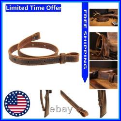 Durable Buffalo Leather Rifle Sling Crazy Horse/Brown, 1 Width, Made in USA