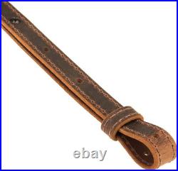 Durable Buffalo Leather Rifle Sling Crazy Horse/Brown, 1 Width, Made in USA