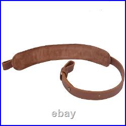 Durable Cowhide Rifle Sling Shotgun Leather Shell Slot Straps for. 30-30.22 12GA