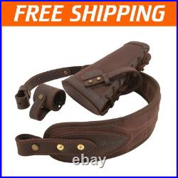Durable No Drill Leather Sling with Ergonomic Cheek Rest for Rifles and Shotguns