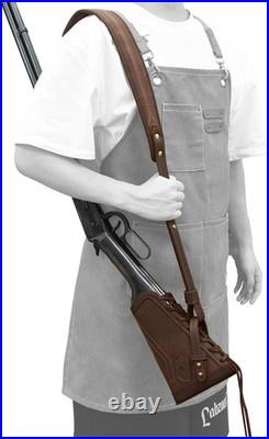 Durable No Drill Leather Sling with Ergonomic Cheek Rest for Rifles and Shotguns
