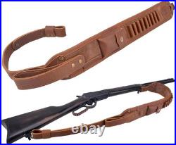 Elegant Wayne's Dog Leather Gun Sling Adjustable for Rifles and Shotguns