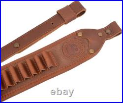 Elegant Wayne's Dog Leather Gun Sling Adjustable for Rifles and Shotguns