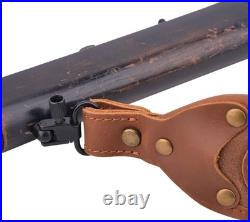 Elegant Wayne's Dog Leather Gun Sling Adjustable for Rifles and Shotguns