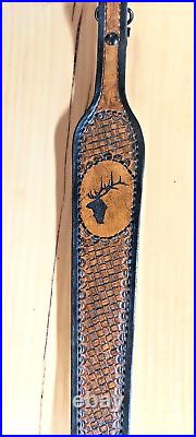 Elk Custom made leather padded rifle sling, made in the U. S. A