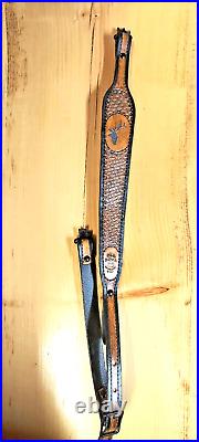 Elk Custom made leather padded rifle sling, made in the U. S. A