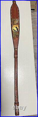 Exclusive Handcrafted Leather Rifle/Shotgun Sling Made In USA, Adjustable