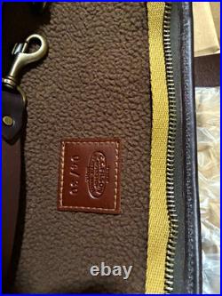 Filson Workshop Leather Shotgun Soft Case 52 in Brown Zipper with Shoulder Strap