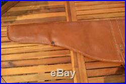 Fine leather Rifle Case sling Fur lined zipped with carry handles 50 x 11